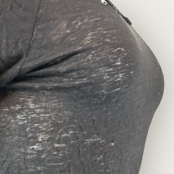 NWT | Chaser | Deconstructed Scoop Back Linen Jersey | Black | Medium - Picture 7 of 14